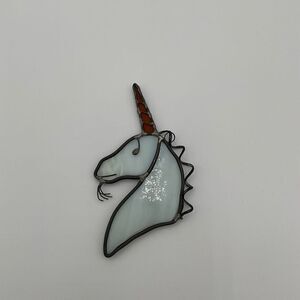 VINTAGE Stained Glass Unicorn Sun Catcher